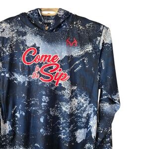Realtree by Colosseum Come to the Sip Hoodie Camo Fishing XXL Mens New